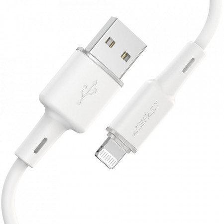 Кабел за зареждане и данни ACEFAST USB A tp Lightning 8-pin MFI 2,4A C2-02 silicone 1,2m бял