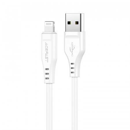 Кабел за зареждане и данни ACEFAST USB Type A към Lightning MFI 2.4A 1.2m (C3-02) бял