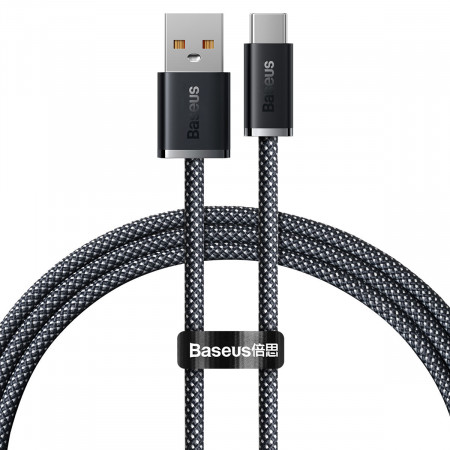 Кабел за зареждане и данни BASEUS Dynamic USB Type A към USB Type C 100W 1m сив (CALD000616)
