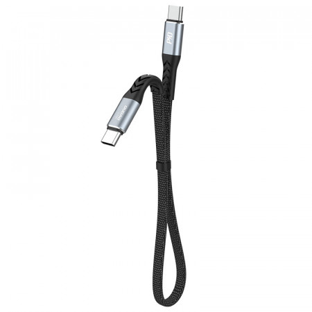 Кабел за зареждане и данни DUDAO L10C USB Type C към USB Type C Power Delivery 100W 0.23m черен (L10C)