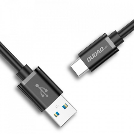 Кабел за зареждане и данни DUDAO USB Type A към USB Type C Super Fast Charge 1m (L5G) черен