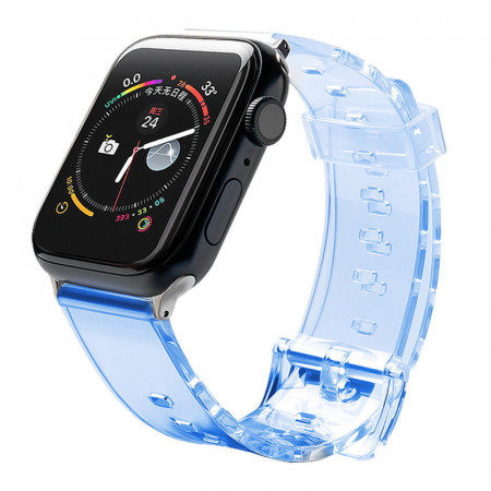 Калъф за корпус с каишка Light Strap - Apple Watch 40mm Series 6 / 40mm Series 5 / 40mm Series 4 / 38mm Series 3 / 38mm Series 2 син