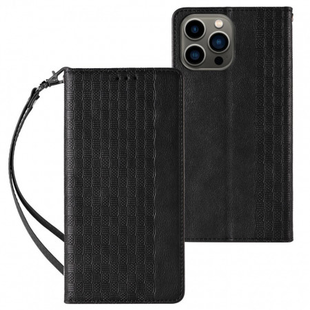 Калъф тип книга с връзка Magnet Strap - iPhone 12 Pro Max черен