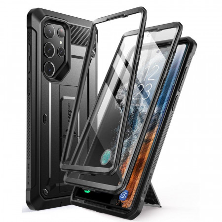 Калъф 360° със стойка и клипс SUPCASE Unicorn Beetle Pro - Samsung Galaxy S23 Ultra черен