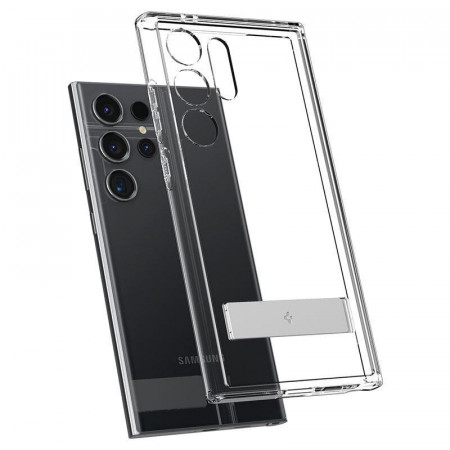 Оригинален гръб със стойка SPIGEN Ultra Hybrid S - Samsung Galaxy S24 Ultra прозрачен