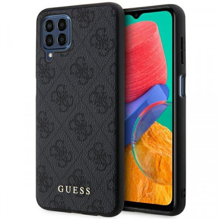 Оригинален гръб GUESS 4G Metal Gold Logo GUHCSM33G4GFGR - Samsung Galaxy M33 5G сив
