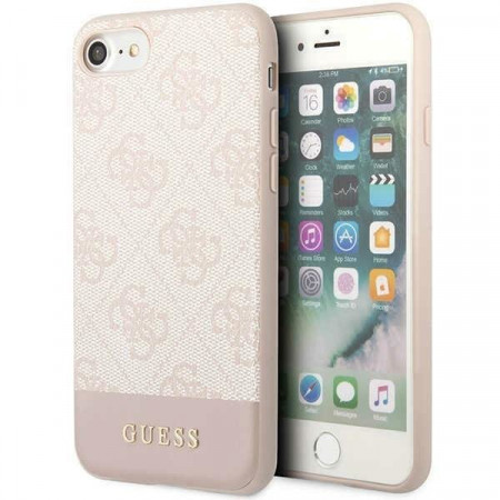 Оригинален гръб GUESS 4G Stripe GUHCI8G4GLPI - iPhone 7 / 8 / SE (2nd gen) / SE (3rd gen) розов