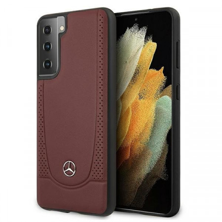 Оригинален твърд гръб MERCEDES Urban MEHCS21MARMRE - Samsung Galaxy S21+ 5G червен