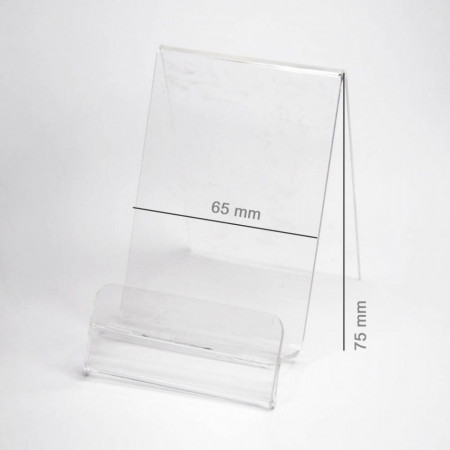 Плексигласова стойка за телефон (65mm) прозрачна