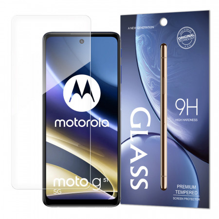 Плосък закален стъклен протектор 9H WOZINSKY - Motorola Moto G51 5G