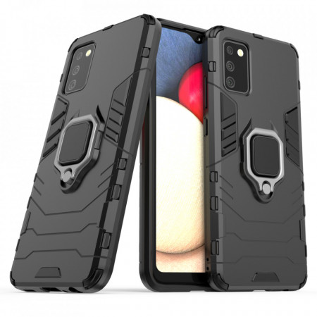 Подсилен гръб със стойка Ring Armor - Samsung Galaxy A03s черен