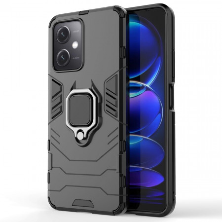 Подсилен гръб с магнитна стойка Ring Armor - Xiaomi Poco X5 / Redmi Note 12 черен