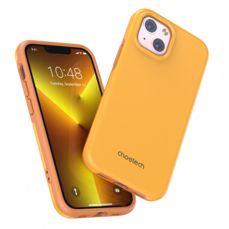 Противоударен гръб CHOETECH MFM Anti-drop MagSafe - iPhone 13 mini оранжев
