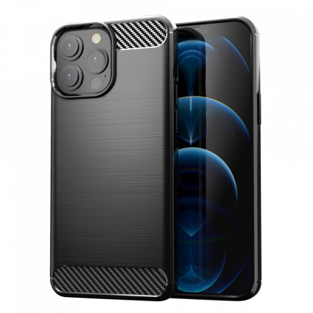 Силиконов гръб Carbon - iPhone 13 Pro черен