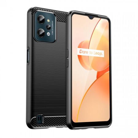 Силиконов гръб Carbon - Realme C31 черен
