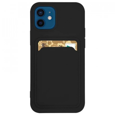Силиконов гръб Card с портфейл за документи - Samsung Galaxy A73 5G черен