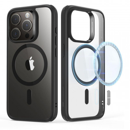 Силиконов гръб ESR Classic Hybrid Halolock MagSafe - iPhone 15 Pro Max прозрачен / черен