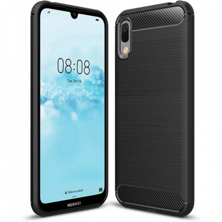 Силиконов гръб FORCELL Carbon - Huawei Y6 2019 черен