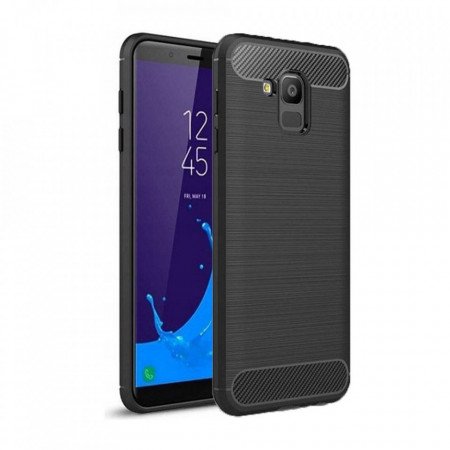 Силиконов гръб FORCELL Carbon - Samsung Galaxy J6 2018 черен