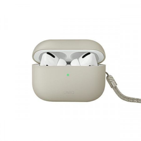 Силиконов калъф за слушалки UNIQ Lino - AirPods Pro 2 слонова кост