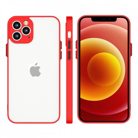 Силиконов полупрозрачен гръб Milky - iPhone 12 mini червен