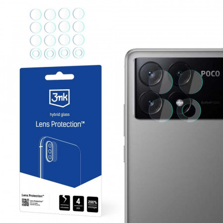 4 бр. гъвкав протектор за камера 3mk Lens Protection - Xiaomi Poco X6 Pro 5G