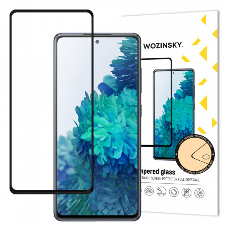 5D Full Glue закален стъклен протектор с пълно покритие WOZINSKY съвместим с гръб - Samsung Galaxy A52s 5G / A52 5G / A52 4G с черна рамка