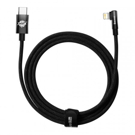 BASEUS MVP 2 Elbow-shaped Fast Charging Data кабел Type-C to iP 20W 2m черен