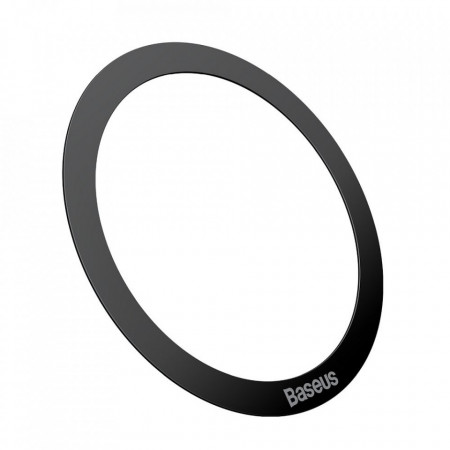 BASEUS universal round plate / magnetic metal ring compatible with MagSafe черен (2 pcs / set)