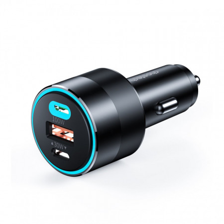 Choetech fast зарядно за кола 130W 2xUSB-C + USB-A черен (TC0011)