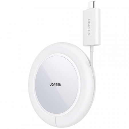 Ugreen 15W Qi wireless charger with silicone case MagSafe compatible (CD245-40123) бял