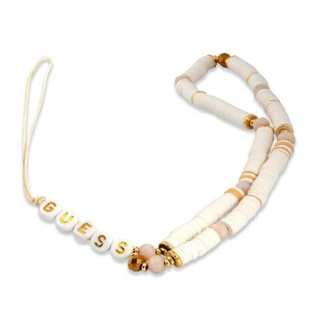 Висулка GUESS GUSTPEARW Heishi Beads бяла