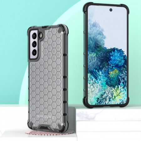 Гръб Honeycomb Armor със силиконов бъмпер - Samsung Galaxy S21+ 5G прозрачен