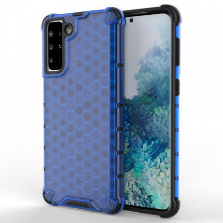 Гръб Honeycomb Armor със силиконов бъмпер - Samsung Galaxy S22 син