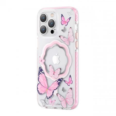 Гръб KINGXBAR Butterfly MagSafe - iPhone 14 Plus розов