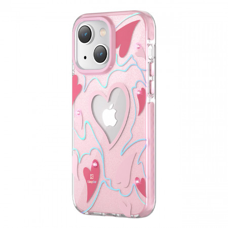 Гръб KINGXBAR Heart Star - iPhone 14 Plus розово сърце