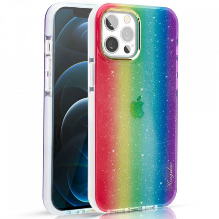 Гръб KINGXBAR Ombre - iPhone 12 Pro Max дъга