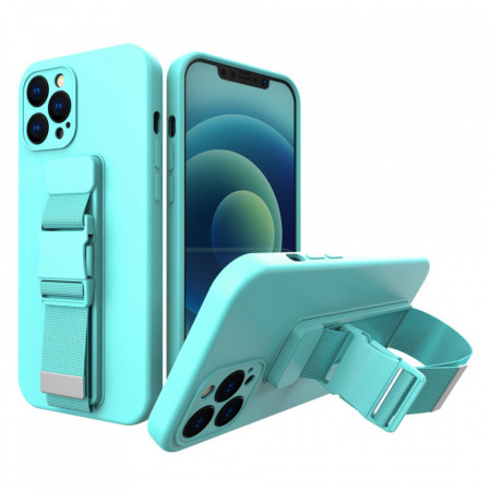 Гръб Rope с каишка - iPhone 12 Pro Max светлосин