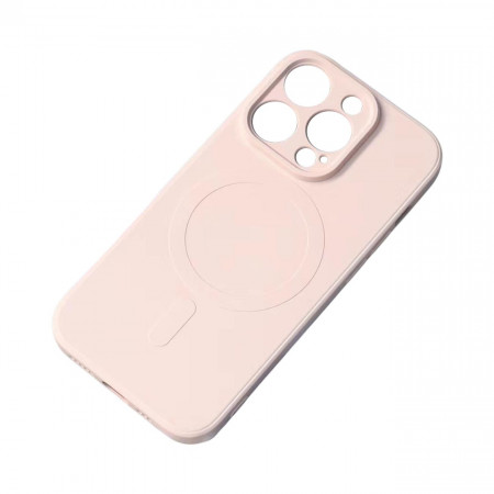 Гръб Silicone MagSafe - iPhone 14 Plus бежов