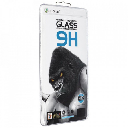 Закален стъклен протектор 9H с пълно покритие X-ONE Extra Strong - Samsung Galaxy S21 FE 5G с черна рамка