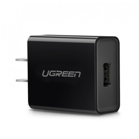 Зарядно за стена (UK стандарт) UGREEN 18W USB Type A QC3.0 18W (CD122) черно