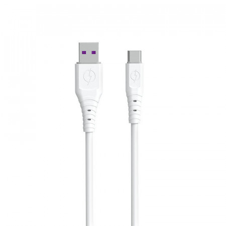 Кабел за зареждане и данни DUDAO USB Type A към USB Type C 6A (TGL3T) бял