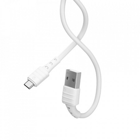 Кабел за зареждане и данни REMAX USB Type A към Micro USB Skin-Friendly 2.4A RC-179m бял