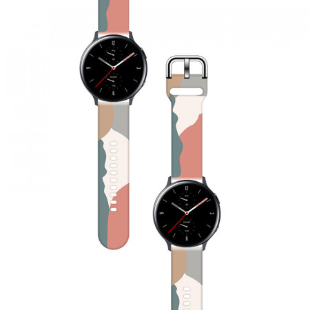 Каишка за часовник Strap Moro - Samsung Galaxy Watch4 Classic 42mm wristband bracelet (15) черен камуфлаж