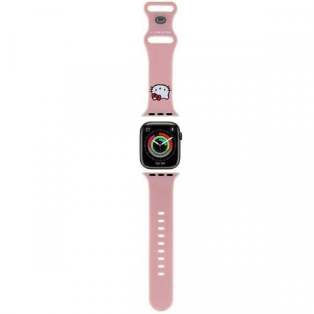 Каишка HELLO KITTY Silicone Kitty Head - Apple Watch 41mm Series 9 / 41mm Series 8 / 41mm Series 7 / 40mm Series 6 / 40mm SE / 40mm Series 5 / 40mm Series 4 / 38mm Series 3 / 38mm Series 2 / 38mm (1st gen) розов