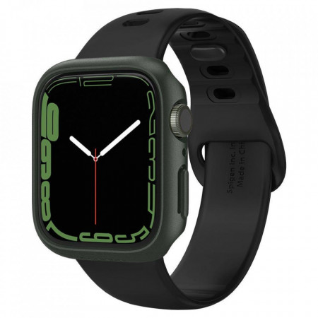 Калъф за корпус на часовник Spigen THIN FIT - Apple Watch 45mm Series 7 военно зелен