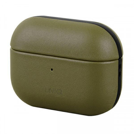 Калъф за слушалки от естествена кожа UNIQ Terra - AirPods Pro масленозелен