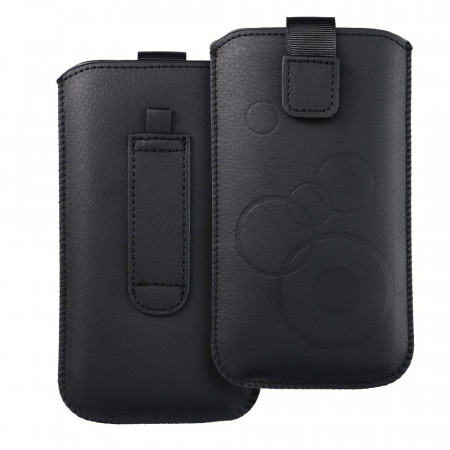 Калъф тип джоб FORCELL Deko - iPhone 6 Plus / 7 Plus / 8 Plus / XS Max / 11 Pro Max / Samsung Galaxy S10 Plus / A10 / A30s / A50 черен
