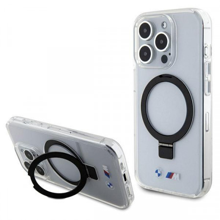 Оригинален гръб BMW Ring Stand M MagSafe - iPhone 15 Pro Max прозрачен