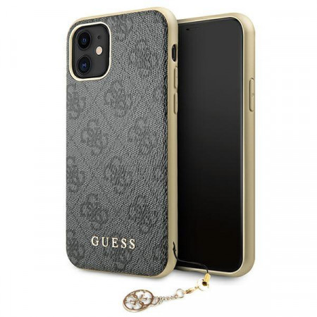 Оригинален гръб GUESS 4G Charms GUHCN61GF4GGR - iPhone XR / 11 сив